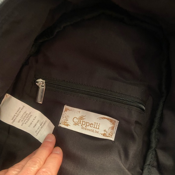 Boho backpack multicolor with black adjustable straps - Picture 7 of 9